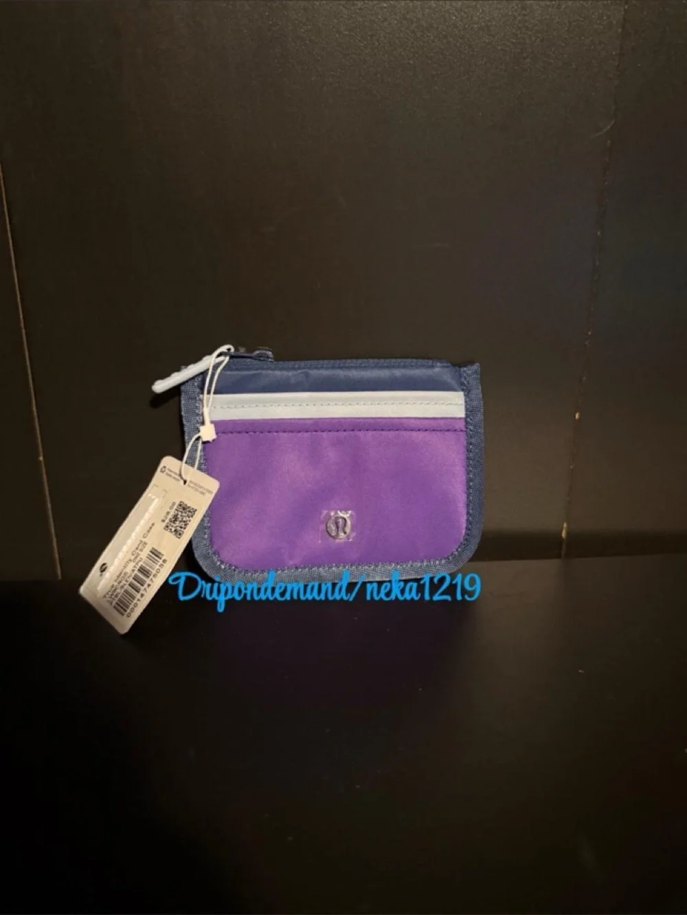 Lululemon True Identity Card Case- Pitch Blue/Blue Linen/Atomic Purple